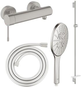 Sada sprchová baterie Grohe Essence 33636DC1, sprchová tyč Grohe Rainshower 26603DC0, 26574DC0, 28388DC1
