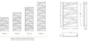 Instal Projekt Trick koupelnový radiátor designově 118.7x53 cm bílá TRK-50/120