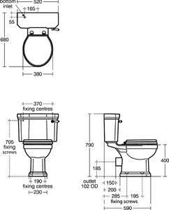 Ideal Standard Waverley záchodová mísa stojícístativ bílá U470801