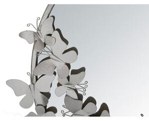 Nástěnné zrcadlo ve stříbrné barvě Mauro Ferretti Round Silver, ø 74 cm