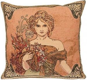 Gobelínový povlak na polštář - Printemps / Spring by Alfons Mucha