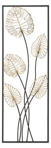 Kovová závěsná dekorace se vzorem listů Mauro Ferretti Luxy -A-, 31 x 90 cm