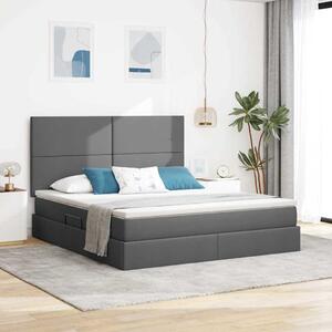 Postel s úložným prostorem a matrací Tmavě šedá 160 x 200 cm 3371728