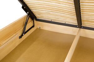 LK112-200-BOX dřevěná postel masiv buk Drewmax (Kvalitní nábytek z bukového masivu)