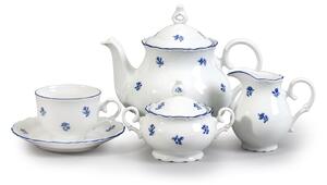 Porcelánová sada na čaj s modrou kytičkou Thun Ophelia