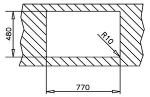 Teka Universe ocelový dřez se sifonem 79x50 cm 115110011