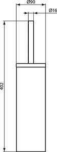 Ideal Standard IOM záchodová štětka stojací ocel A9108MY