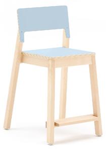 AJ Produkty Vysoká dětská židle LOVE, výška 500 mm, bříza, modrá