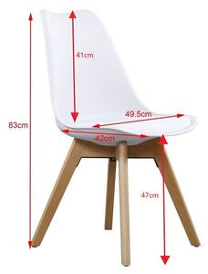 Jídelní židle CROSS II plast růžový, buk