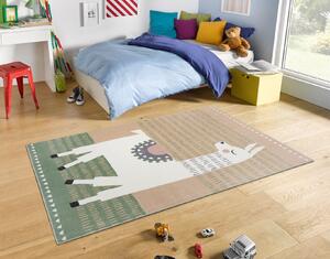 Hanse Home Collection koberce Dětský koberec New Adventures 105323 Pastel brown Green - 80x150 cm