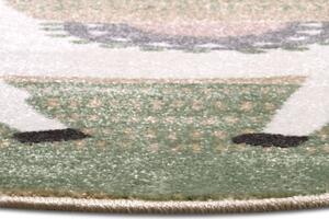 Hanse Home Collection koberce Dětský koberec New Adventures 105327 Pastel brown Green - 80x80 (průměr) kruh cm