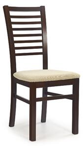 Jídelní židle Hema534, tmavý ořech/béžová
