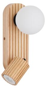 Brilagi - Nástěnné bod. svítidlo MODERN WOOD 1xG9/5W/230V+1xGU10/8W dřevo