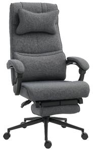 Vinsetto Ergonomická a polstrovaná kancelářská židle s nastavitelnou výškou, studentská židle s područky, hlavovou opěrkou, opěrkou nohou a 5 kolečky