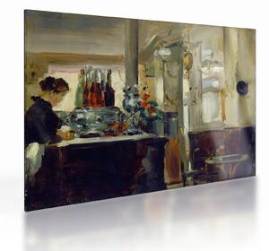 Skleněný obraz - Style of Edouard Manet, Bon Bock Cafe, reprodukce (70x50 cm)