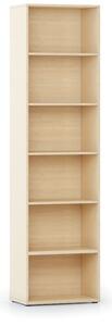 Knihovna INTEGRO vyšší, 2300 x 600 x 400 mm, 5 polic, buk