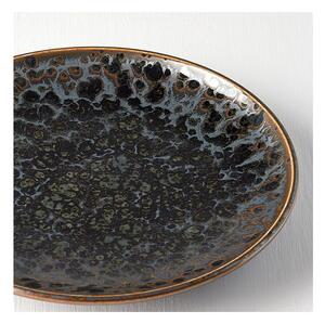 Černo-šedý keramický talíř MIJ Pearl, ø 17 cm