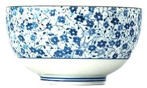 Modro-bílá keramická miska MIJ Daisy, ø 13 cm