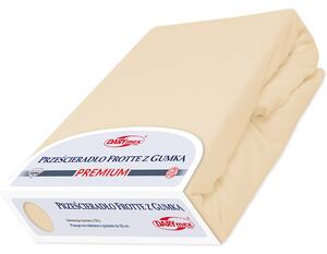 FROTÉ PROSTĚRADLO PREMIUM 90X200 CM SVĚTLEBÉŽOVÉ