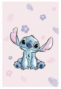Jerry Fabrics DĚTSKÁ FLEECOVÁ DEKA LILO AND STITCH 100X150 CM VZOROVANÁ