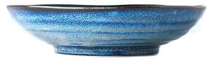 Modrý keramický hluboký talíř MIJ Indigo, ø 21 cm