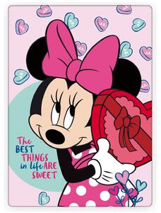Aptex DĚTSKÁ FLEECOVÁ DEKA MINNIE 100X140 CM VZOROVANÁ