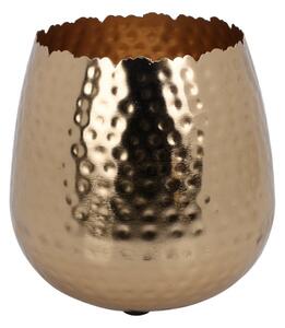 Kovový obal na květiny Gold, 18 x 18 cm