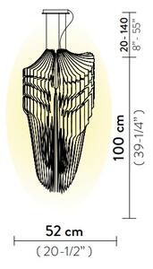 SLAMP AVISM00WHF01T00000EU Avia suspension M, bílé designové svítidlo od Zaha Hadid, 3x12W E27 + 7W Spot LED PAR 20, 100cm