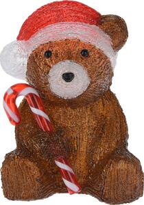 Vánoční LED dekorace Candy bear, 24 cm