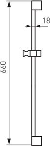Ferro Rail sprchová tyč 66 cm RAIL1.0