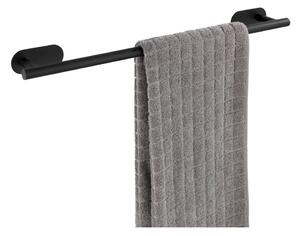 Matně černý nástěnný držák na ručníky z nerezové oceli Wenko Orea Rail Turbo-Loc®