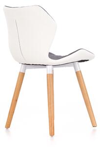 Jídelní židle K277 bílá / šedá