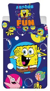 Aptex DĚTSKÉ BAVLNĚNÉ POVLEČENÍ SPONGEBOB 100X135 CM, 1KS 40X60 CM VZOROVANÉ