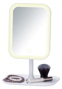 Bílé kosmetické zrcadlo s LED podsvícením Wenko Bertolio
