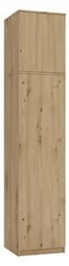 Šatní skříň s nástavbou 50 cm JOONAS - dub artisan
