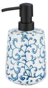 Keramický dávkovač na mýdlo s modro-bílým dekorem Wenko Mirabello, 400 ml