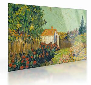 Skleněný obraz - Imitator of Vincent van Gogh, Landscape, reprodukce (70x50 cm)