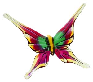 6-ti ramenný křišťálový lustr se skleněnými motýlky - luxusní verze z broušeného olovnatého skla