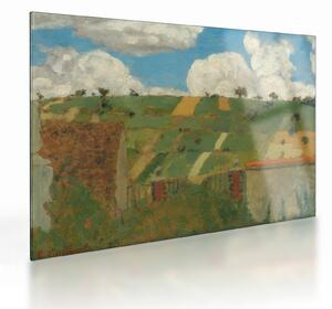 Skleněný obraz - Edouard Vuillard, Landscape of the Ile de France, reprodukce (70x50 cm)