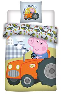 Aptex DĚTSKÉ BAVLNĚNÉ POVLEČENÍ PEPPA GEORGE 100X135 CM, 1KS 40X60 CM VZOROVANÉ