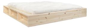 Dvoulůžková postel z masivního dřeva s úložným prostorem a futonem Comfort Mat Karup Design Ziggy, 180 x 200 cm