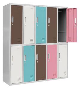 Kovová šatní škříň s 10 boxy Bartuś (1490)