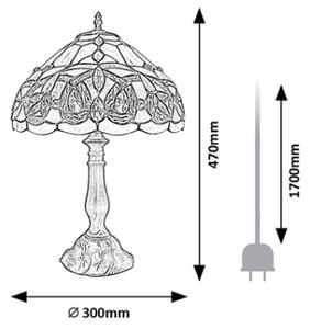Brilagi - Tiffany vitrážová stolní lampa LUISA 1xE27/40W/230V