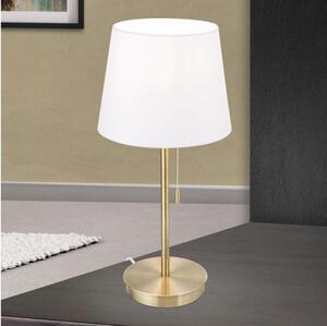 Orion LA 4-1205/1 - Stolní lampa s USB portem LUDWIG 1xE27/40W/230V bílá/zlatá