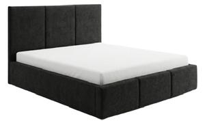 Čalouněná postel 140x200 EABNA s úložným prostorem - černá