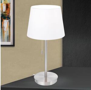 Orion LA 4-1205/1 - Stolní lampa s USB portem LUDWIG 1xE27/40W/230V bílá/chrom