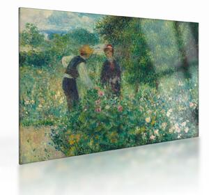 Skleněný obraz - Auguste Renoir, Picking Flowers, reprodukce (70x50 cm)
