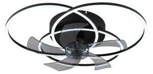 Globo 03645 - LED Stm stropní ventilátor ALIA LED/40W/230V 3000-6500K černá+DO
