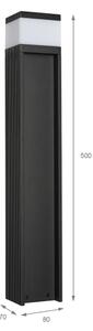 Venkovní lampa VESPER 1xG9/5W/230V IP44 50 cm černá