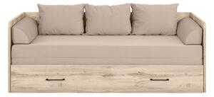 Rozkládací postel 80 cm BRW Tetrix (dub sonoma + béžová)